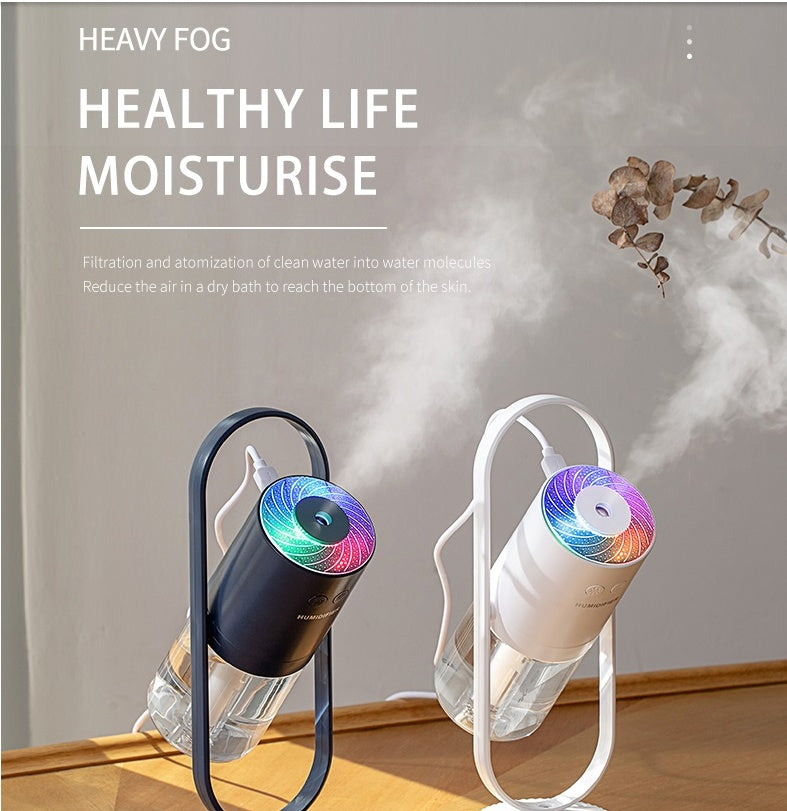 Magic Shadow USB Air Humidifier with Projection Night Light – Ultrasonic Mini Mist Maker for Home, Car & Office