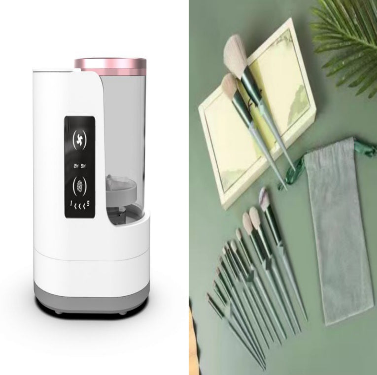 Automatic Electric Makeup Brush Cleaner Machine – USB Rechargeable Brush Washing & Drying Device
