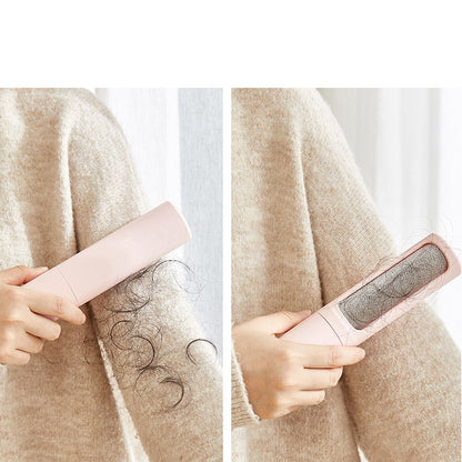 2-in-1 Reusable Pet Hair Remover Brush – Self-Cleaning Portable Lint Roller for Cat & Dog Fur