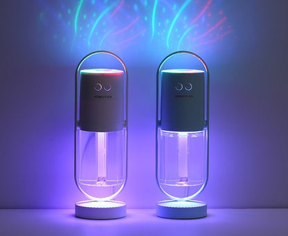 Magic Shadow USB Air Humidifier with Projection Night Light – Ultrasonic Mini Mist Maker for Home, Car & Office