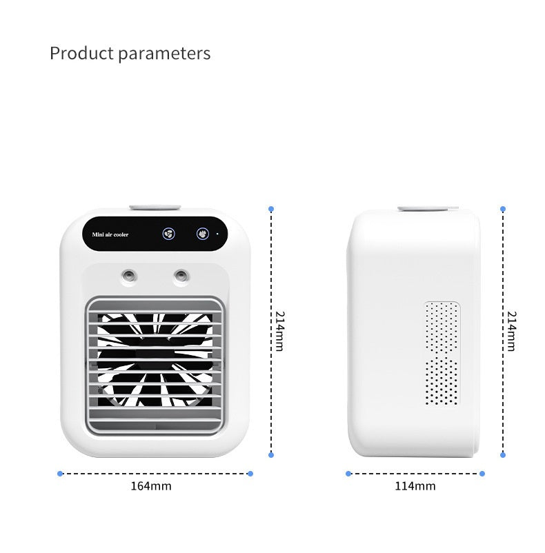 Mini Portable Air Conditioner – Water Cooling Fan for Room, Office Desk & Car Use
