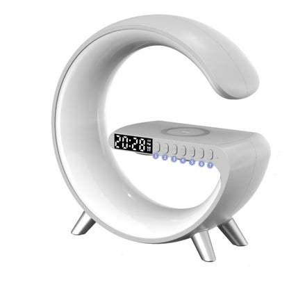New Intelligent G-Shaped LED Lamp – Bluetooth Speaker, Fast Wireless Charger & App-Controlled Bedroom Ambient Light