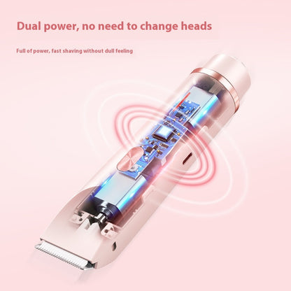 2-in-1 Women’s Electric Hair Remover with Dual Head – Wet & Dry Body and Bikini Trimmer