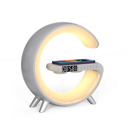 New Intelligent G-Shaped LED Lamp – Bluetooth Speaker, Fast Wireless Charger & App-Controlled Bedroom Ambient Light