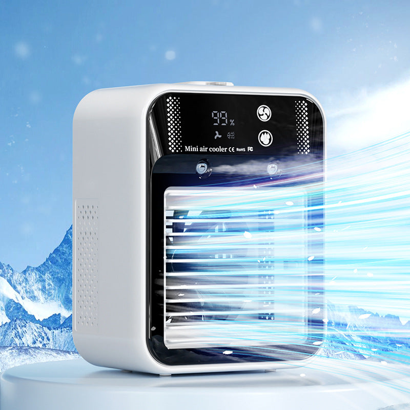 Mini Portable Air Conditioner – Water Cooling Fan for Room, Office Desk & Car Use