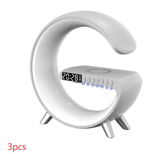 New Intelligent G-Shaped LED Lamp – Bluetooth Speaker, Fast Wireless Charger & App-Controlled Bedroom Ambient Light