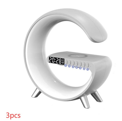 New Intelligent G-Shaped LED Lamp – Bluetooth Speaker, Fast Wireless Charger & App-Controlled Bedroom Ambient Light