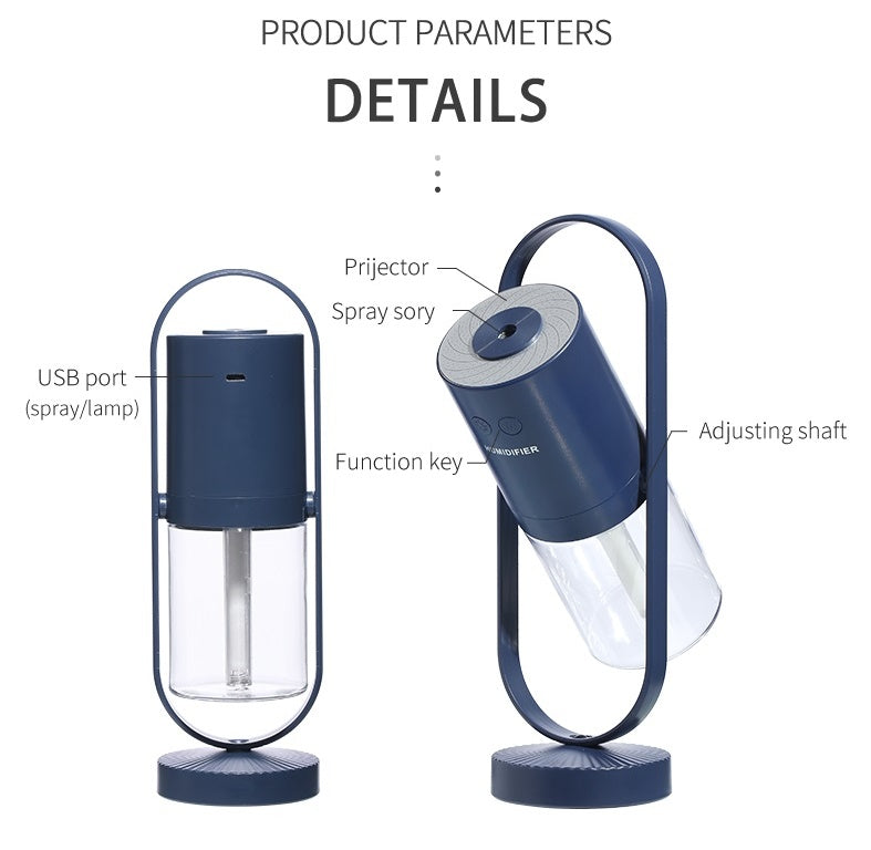 Magic Shadow USB Air Humidifier with Projection Night Light – Ultrasonic Mini Mist Maker for Home, Car & Office
