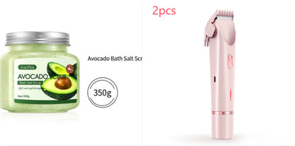 2-in-1 Women’s Electric Hair Remover with Dual Head – Wet & Dry Body and Bikini Trimmer