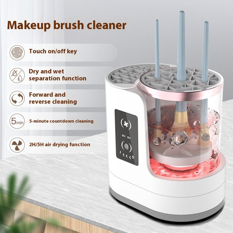 Automatic Electric Makeup Brush Cleaner Machine – USB Rechargeable Brush Washing & Drying Device
